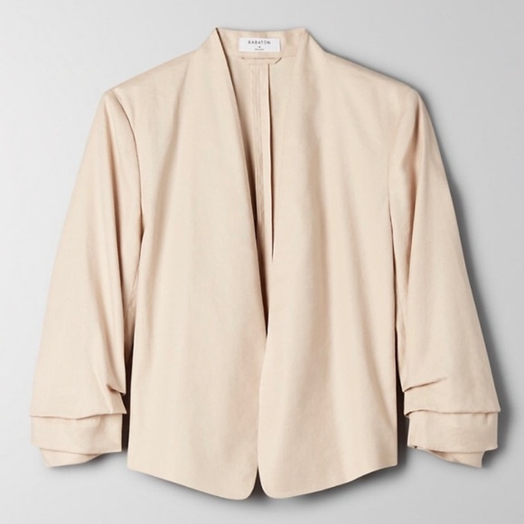 Aritzia babaton power short blazer pink linen - Picture 10 of 10